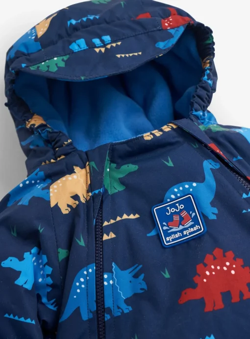 JOJO MAMAN BÉBÉ Dinosaur Waterproof Fleece Lined All In One Up To 3 mths