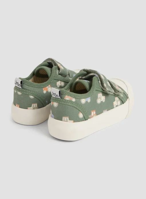 JOJO MAMAN BÉBÉ Double Strap Canvas Trainers 5 Infant