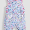 JOJO MAMAN BÉBÉ Duck Applique Pockets Ditsy Floral Dungarees 6-12 months