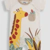 JOJO MAMAN BÉBÉ Giraffe Applique Romper 6-12 months