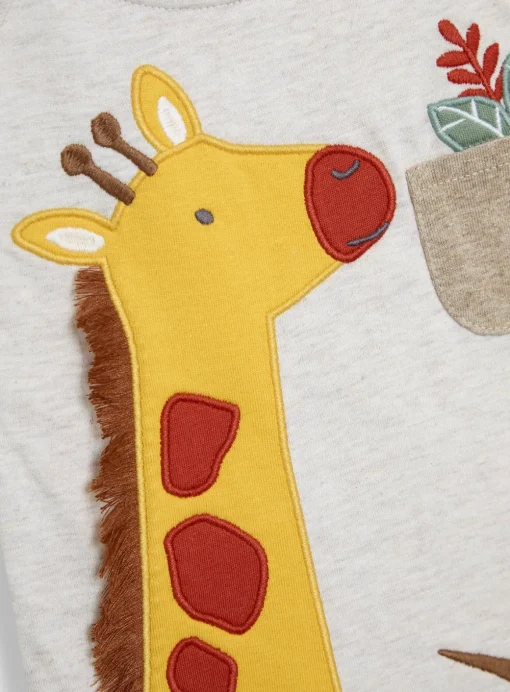 JOJO MAMAN BÉBÉ Giraffe Applique Romper 6-12 months