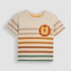 JOJO MAMAN BÉBÉ Lion Applique Pocket T Shirt Up To 3 mths