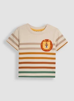 JOJO MAMAN BÉBÉ Lion Applique Pocket T Shirt Up To 3 mths