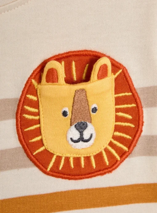 JOJO MAMAN BÉBÉ Lion Applique Pocket T Shirt Up To 3 mths
