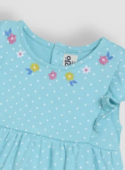 JOJO MAMAN BÉBÉ Mermaid Applique Frill Shoulder Summer Dress 2-3 Years