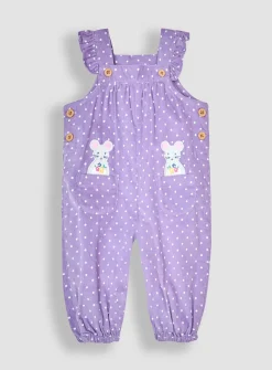 JOJO MAMAN BÉBÉ Mouse Applique Cord Dungarees & Top Set 18-24 months