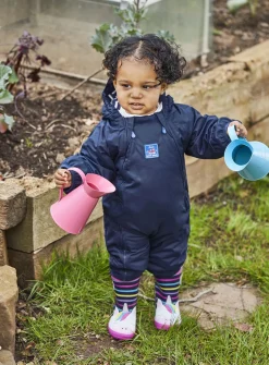 JOJO MAMAN BÉBÉ Navy Waterproof Fleece Lined All In One Up To 3 mths