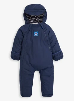 JOJO MAMAN BÉBÉ Navy Waterproof Fleece Lined All In One Up To 3 mths