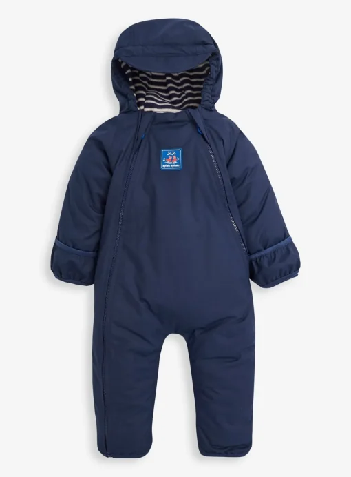 JOJO MAMAN BÉBÉ Navy Waterproof Fleece Lined All In One Up To 3 mths