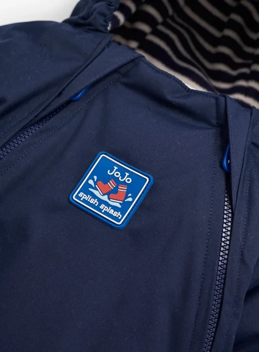 JOJO MAMAN BÉBÉ Navy Waterproof Fleece Lined All In One Up To 3 mths