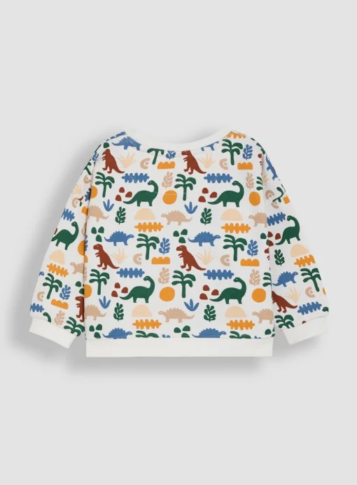 JOJO MAMAN BÉBÉ Papercut Dino Print Sweatshirt 3-6 months