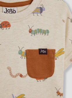 JOJO MAMAN BÉBÉ 2-Piece Bug Print T-Shirt & Short Set Up To 3 mths