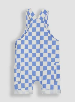 JOJO MAMAN BÉBÉ 2-Piece Checkerboard Print Dungarees & T-Shirt Set 6-12 months