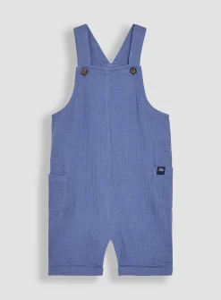 JOJO MAMAN BÉBÉ 2-Piece Cheesecloth Dungarees & Shirt Body Set Up To 3 mths