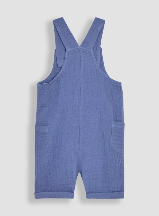 JOJO MAMAN BÉBÉ 2-Piece Cheesecloth Dungarees & Shirt Body Set Up To 3 mths