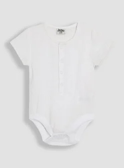 JOJO MAMAN BÉBÉ 2-Piece Cheesecloth Dungarees & Shirt Body Set Up To 3 mths
