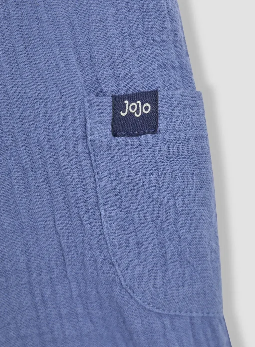 JOJO MAMAN BÉBÉ 2-Piece Cheesecloth Dungarees & Shirt Body Set Up To 3 mths