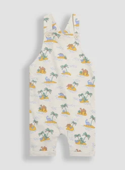 JOJO MAMAN BÉBÉ 3-Piece Dino Dungarees & T-Shirt Set With Hat 3-6 months