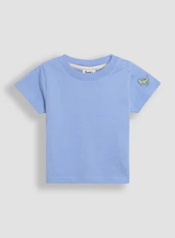JOJO MAMAN BÉBÉ 3-Piece Dino Dungarees & T-Shirt Set With Hat 3-6 months