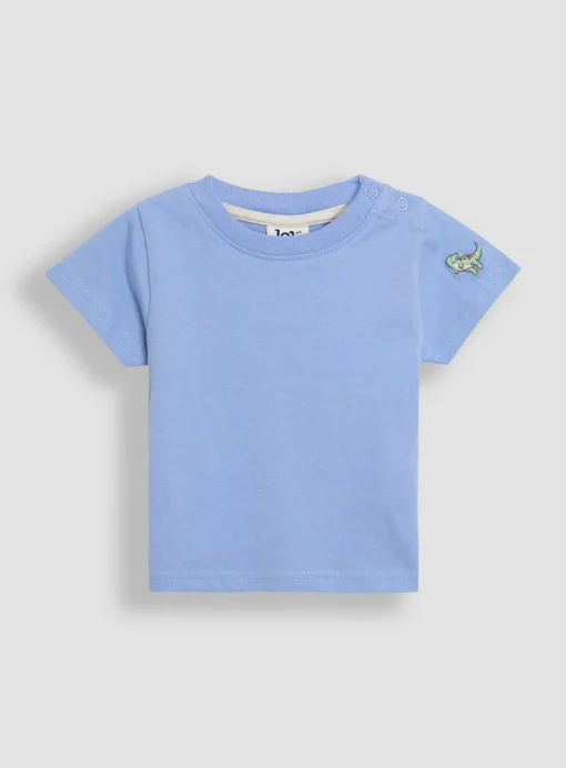JOJO MAMAN BÉBÉ 3-Piece Dino Dungarees & T-Shirt Set With Hat 3-6 months
