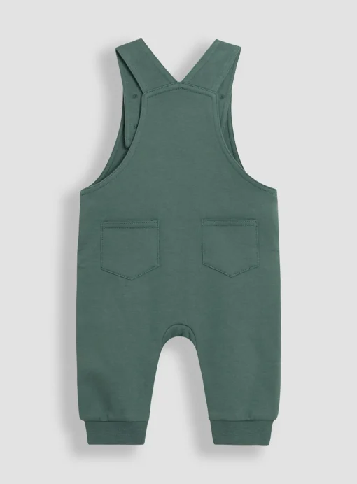 JOJO MAMAN BÉBÉ 2-Piece Diplodocus Applique Dungarees & T-Shirt Up To 3 mths