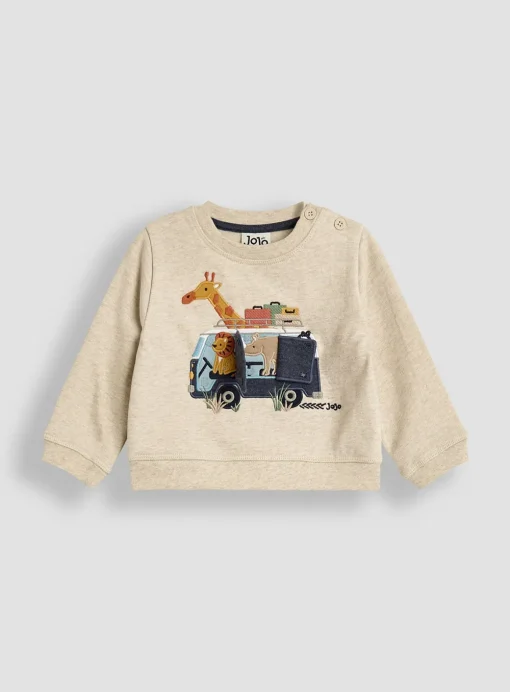 JOJO MAMAN BÉBÉ 2-Piece Safari Applique Sweatshirt & Leggings Set 6-12 months