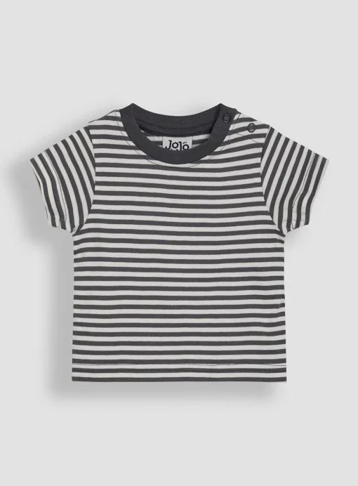 JOJO MAMAN BÉBÉ 2-Piece Zebra Applique Dungarees & Rib T-Shirt Set Up To 3 mths