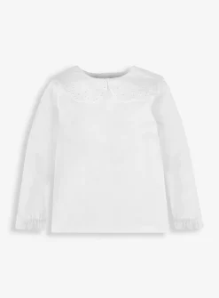 JOJO MAMAN BÉBÉ Pretty Top With Broderie Collar 6-12 months