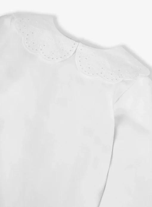 JOJO MAMAN BÉBÉ Pretty Top With Broderie Collar 6-12 months