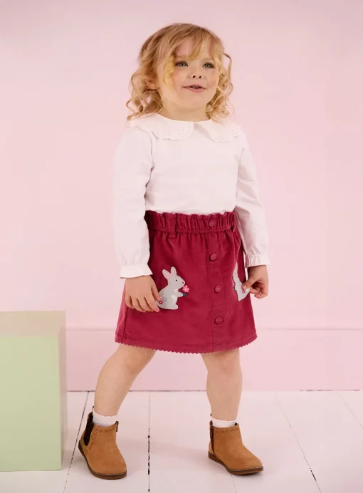 JOJO MAMAN BÉBÉ Pretty Top With Broderie Collar 6-12 months