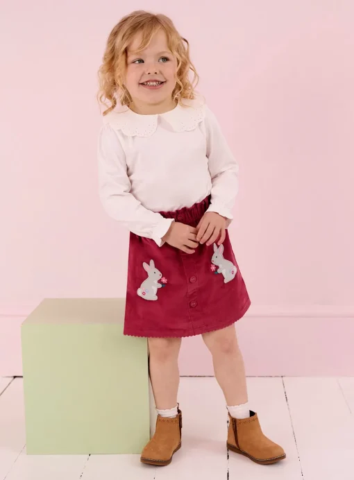 JOJO MAMAN BÉBÉ Pretty Top With Broderie Collar 6-12 months
