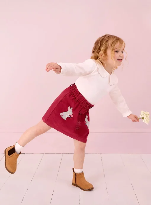 JOJO MAMAN BÉBÉ Pretty Top With Broderie Collar 6-12 months