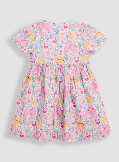 JOJO MAMAN BÉBÉ Safari Animals Button Front Dress 6-12 months