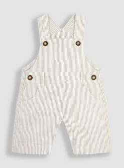 JOJO MAMAN BÉBÉ Seersucker Stripe Dungarees 3-6 months