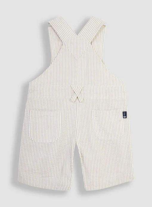 JOJO MAMAN BÉBÉ Seersucker Stripe Dungarees 3-6 months
