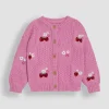 JOJO MAMAN BÉBÉ Strawberry Embroidered Cardigan 6-12 months
