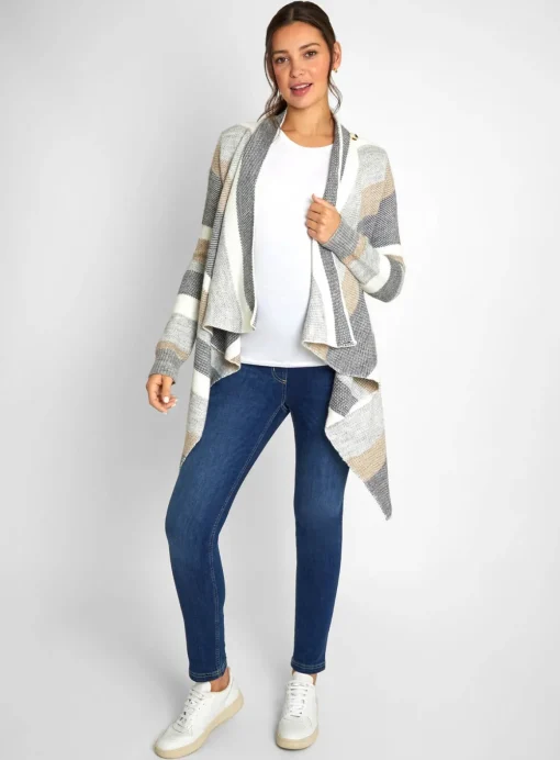 JOJO MAMAN BÉBÉ Stripe Maternity & Nursing Cardigan S