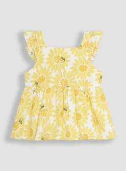 JOJO MAMAN BÉBÉ Sunflower Gingham Blouse & Shorts Set 6-12 months