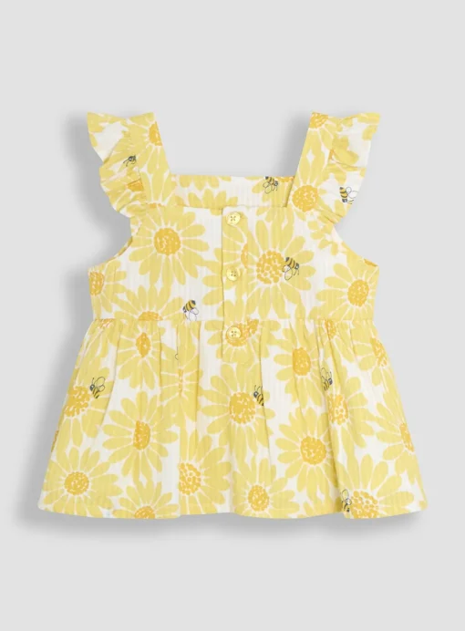 JOJO MAMAN BÉBÉ Sunflower Gingham Blouse & Shorts Set 6-12 months