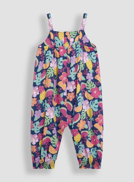 JOJO MAMAN BÉBÉ Tropical Fruit & Floral Jumpsuit Up To 3 mths