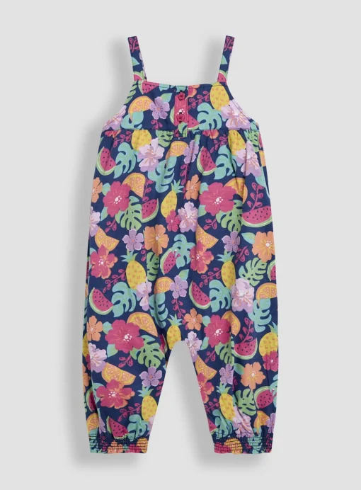 JOJO MAMAN BÉBÉ Tropical Fruit & Floral Jumpsuit Up To 3 mths