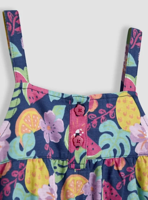 JOJO MAMAN BÉBÉ Tropical Fruit & Floral Jumpsuit Up To 3 mths