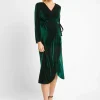 JOJO MAMAN BÉBÉ Velvet Maternity & Nursing Wrap Dress S