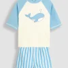 JOJO MAMAN BÉBÉ Whale 2 Piece Rash Vest Set 6-12 months