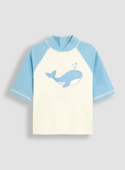 JOJO MAMAN BÉBÉ Whale 2 Piece Rash Vest Set 6-12 months