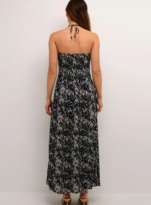 KAFFE Amber Tie Neck Strapless Maxi Dress Multi 10