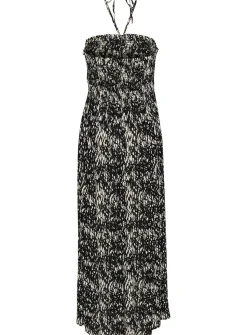 KAFFE Amber Tie Neck Strapless Maxi Dress Multi 10