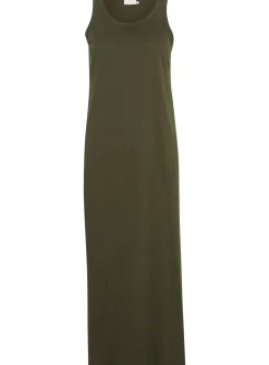 KAFFE Ditte Sleeveless Jersey Maxi Dress Green XS