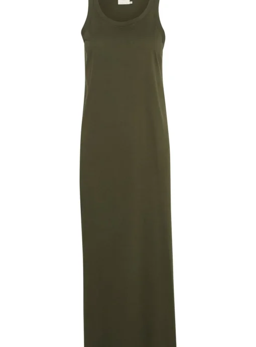 KAFFE Ditte Sleeveless Jersey Maxi Dress Green XS