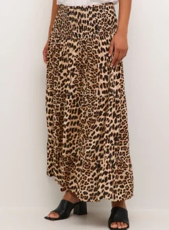 KAFFE Maxi Smock Waist A Line Fit Skirt Multi XS-S